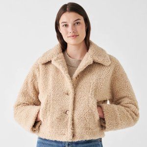 NWOT Faherty Timber Ridge High Pile Jacket Sherpa - Beige - Small